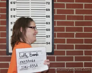 Mugshot of BRANDI LEIGH LUFFY booked in Washington County, Missouri on April 3, 2026