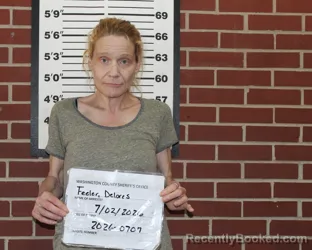 Mugshot of DELORES ANN FEELER booked in Washington County, Missouri on July 2, 2026