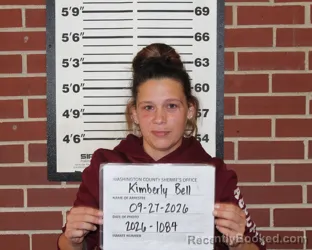 Mugshot of Kimberly Michelle Bell booked in Washington County, Missouri on September 27, 2026