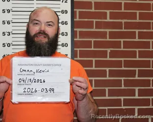 Mugshot of KEVIN MICHAEL GANN booked in Washington County, Missouri on April 15, 2026