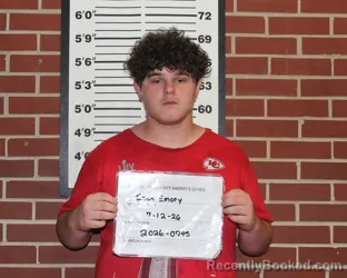 Mugshot of EVAN WADE EMORY booked in Washington County, Missouri on July 12, 2026