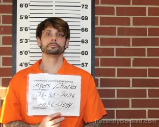 Mugshot of CHARLES ERNEST MYERS booked in Washington County, Missouri on March 30, 2026