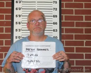 Mugshot of MARVIN MCKINLEY HAMMERS booked in Washington County, Missouri on July 27, 2026