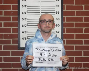 Mugshot of WILLIAM MICHAEL THURMOND booked in Washington County, Missouri on April 4, 2026