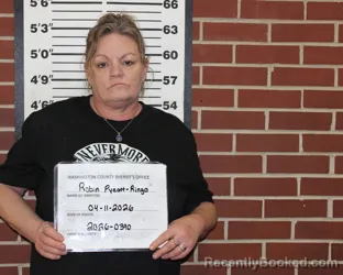 Mugshot of ROBIN PYEATT-RINGO booked in Washington County, Missouri on April 11, 2026