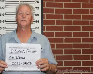 Mugshot of TIMOTHY LYNN ESSMYER booked in Washington County, Missouri on April 16, 2026