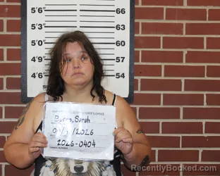 Mugshot of SARAH MARIE BURNS booked in Washington County, Missouri on April 16, 2026