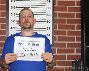 Mugshot of MATTHEW BRANDON PASHIA booked in Washington County, Missouri on May 31, 2026