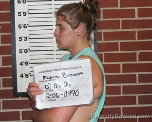 Mugshot of Brianna Leah Mcquire booked in Washington County, Missouri on September 5, 2026