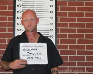 Mugshot of DAVID MICHAEL WRING booked in Washington County, Missouri on July 2, 2026