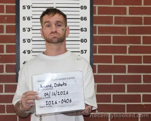 Mugshot of DAKOTA WAYNE ARCAND booked in Washington County, Missouri on April 16, 2026