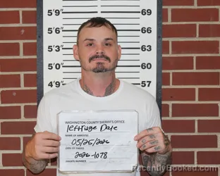 Mugshot of Dale Lynn Leftridge booked in Washington County, Missouri on September 25, 2026