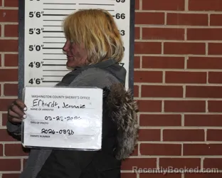 Mugshot of JEANNIE MARIE ERHARDT booked in Washington County, Missouri on March 28, 2026