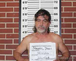 Mugshot of JASON MONROE STEVENS booked in Washington County, Missouri on August 2, 2026
