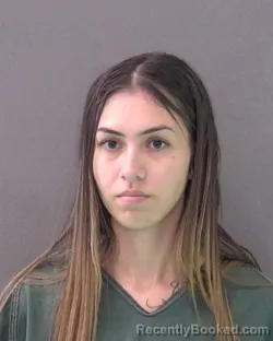 Mugshot of Zoe Anne Martinez booked in Bell County, Texas on August 10, 2026