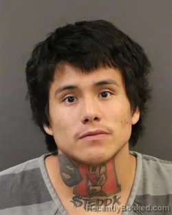 Mugshot of Andres L Runningshield booked in Hall County, Nebraska on October 16, 2026
