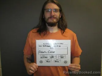 Mugshot of CONOR DOHERTY booked in Red Willow County, Nebraska on July 9, 2026