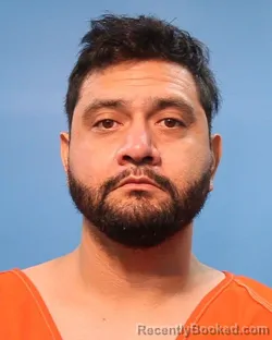 Mugshot of Oscar Galindo booked in Brazoria County, Texas on August 14, 2026