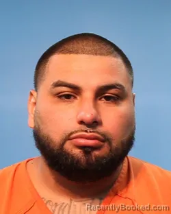 Mugshot of Justin Isreal Gomez booked in Brazoria County, Texas on August 15, 2026