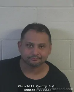 Mugshot of Alejandro Miguel Sanchez booked in Churchill County, Nevada on September 10, 2026