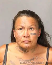 Mugshot of Sayra Roubideaux booked in Bernalillo County, New Mexico on May 7, 2026