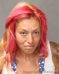 Mugshot of Mercedes Jessica Candelaria booked in Bernalillo County, New Mexico on August 27, 2026