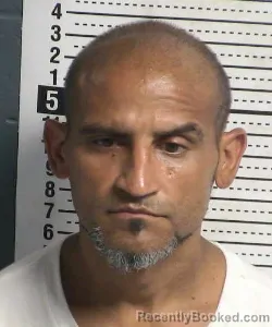 Mugshot of Christopher F Valdez booked in Dona Ana County, New Mexico on August 27, 2026