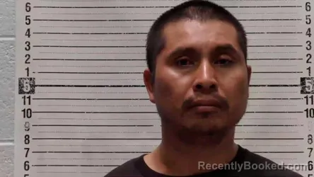 Mugshot of Manuel Perez-Santiz booked in Luna County, New Mexico on August 10, 2026