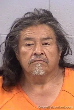 Mugshot of Luther Arthur Sandoval booked in San Juan County, New Mexico on August 20, 2026