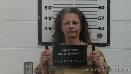 Mugshot of GERALDINE M SANDOVAL booked in Santa Fe County, New Mexico on May 16, 2026