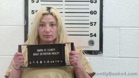 Mugshot of RAQUEL MARQUEZ booked in Santa Fe County, New Mexico on May 19, 2026