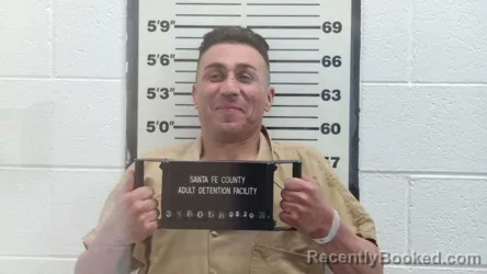 Mugshot of MARK ROBERTO MENDOZA GONZALEZ booked in Santa Fe County, New Mexico on May 20, 2026