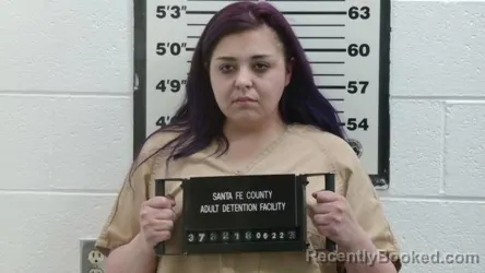 Mugshot of CLAIRISSA MONIQUE TAPIA booked in Santa Fe County, New Mexico on May 22, 2026
