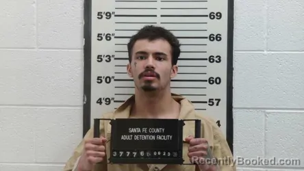 Mugshot of JOSEPH ALEXANDER FRANCO MONTES booked in Santa Fe County, New Mexico on May 23, 2026
