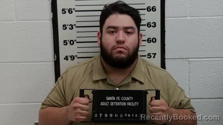 Mugshot of JORGE PEREZ RAMOS booked in Santa Fe County, New Mexico on June 13, 2026