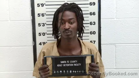 Booking photo from Santa Fe County, New Mexico