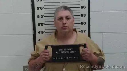 Booking photo from Santa Fe County, New Mexico