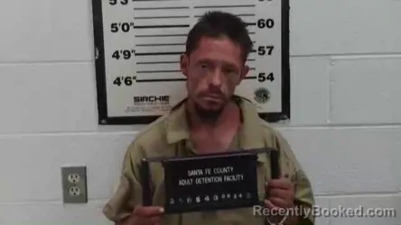 Booking photo from Santa Fe County, New Mexico