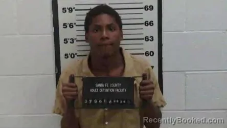 Booking photo from Santa Fe County, New Mexico