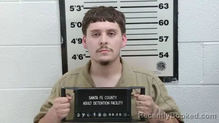 Mugshot of RYAN JEROME ROMERO booked in Santa Fe County, New Mexico on June 29, 2026