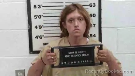 Mugshot of BRITTNEY CASSANDRA ROMERO-ALVAREZ booked in Santa Fe County, New Mexico on June 29, 2026