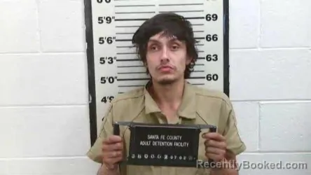 Mugshot of BRANDON DANIEL JUSTIN SALAZAR booked in Santa Fe County, New Mexico on July 2, 2026