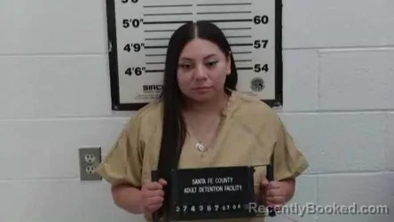 Mugshot of MARE ANNA CYRISSA MARQUEZ booked in Santa Fe County, New Mexico on July 4, 2026