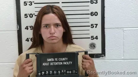Mugshot of ALEXANDRIA GAGE booked in Santa Fe County, New Mexico on July 6, 2026