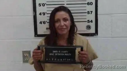 Mugshot of MIRANDA LOVATO booked in Santa Fe County, New Mexico on July 7, 2026