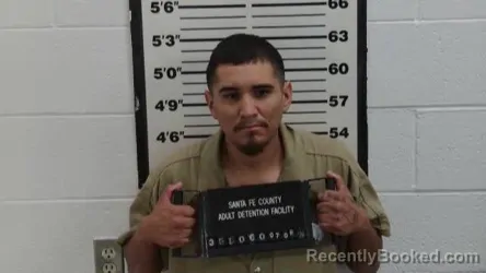 Mugshot of SHAUN TYLER LOVATO booked in Santa Fe County, New Mexico on July 8, 2026