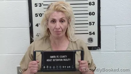 Mugshot of CHRISTINA E FERRERO booked in Santa Fe County, New Mexico on July 9, 2026