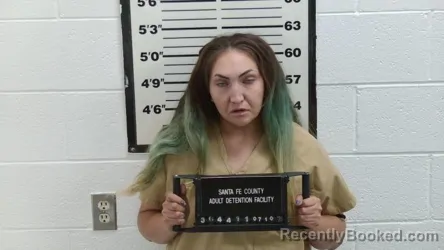Mugshot of JERICA NICOLE GRIEGO booked in Santa Fe County, New Mexico on July 10, 2026