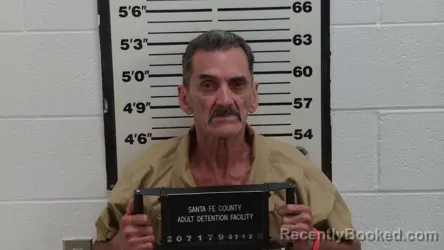 Mugshot of ROBERT PAUL ROMERO booked in Santa Fe County, New Mexico on July 12, 2026