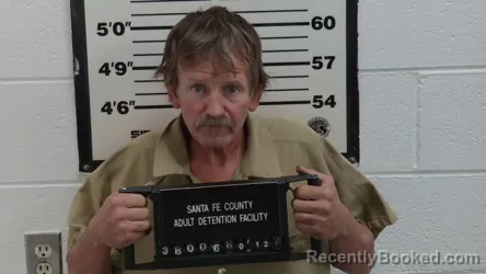 Mugshot of LAURIANO LAWRENCE LOVATO booked in Santa Fe County, New Mexico on July 12, 2026